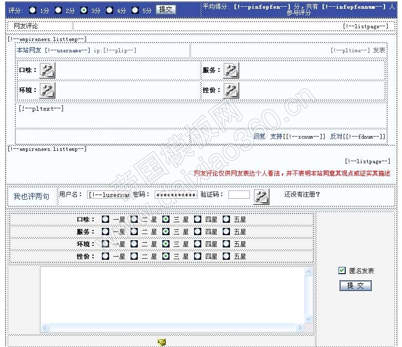 帝国CMS 6.0功能解密之评论自定义字段