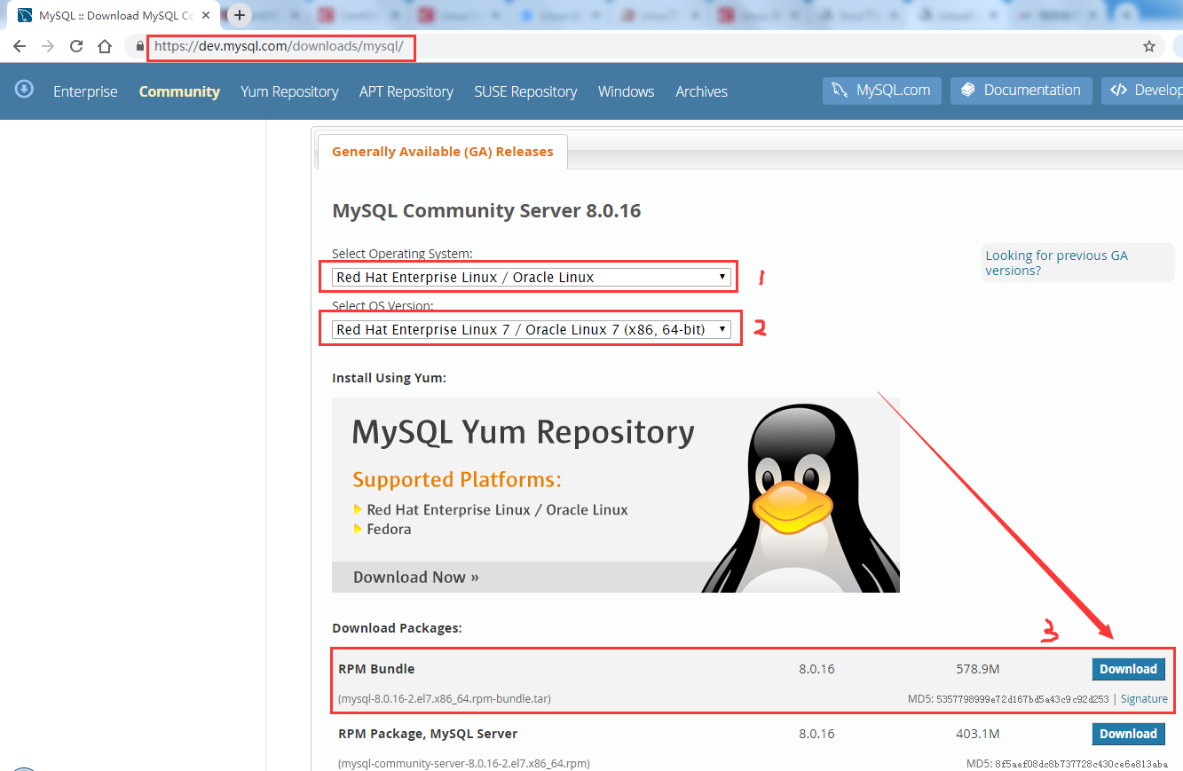 Linux(CentOS7)下安装Mysql8数据库